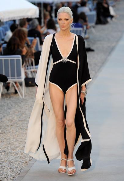 A model walks the runway during the Chanel Collection Croisiere Show 2011-12 at the Hotel du Cap on May 9, 2011 in Cap d'Antibes, France.