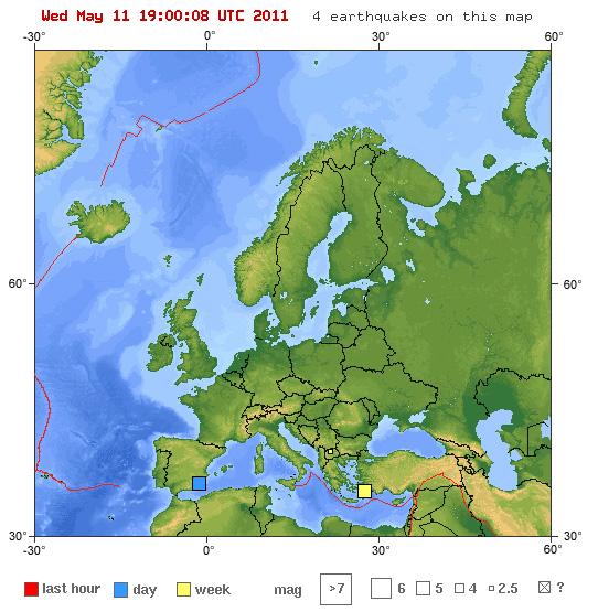 Mapas con los terremotos en el mundo a tiempo real