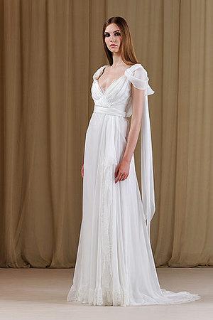 Alberta Ferretti Resort 2011 Capsleeve Silk Chiffon Gown Profile Photo