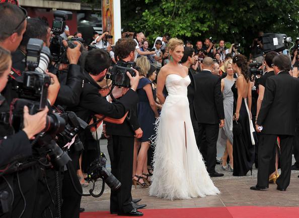 Jury Member Uma Thurman attends the Opening Ceremony at the Palais des Festivals during the 64th Cannes Film Festival on May 11, 2011 in Cannes, France.