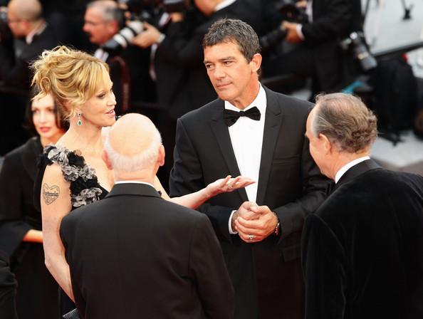 (L-R) Melanie Griffith and Antonio Banderas attend the Opening Ceremony at the Palais des Festivals during the 64th Cannes Film Festival on May 11, 2011 in Cannes, France.
