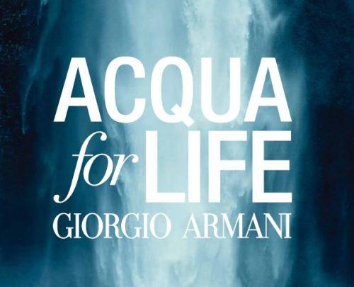 Colaborando con Armani en la operación “Acqua for Life”