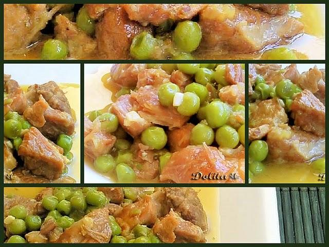 CERDO EN SALSA CON GUISANTES
