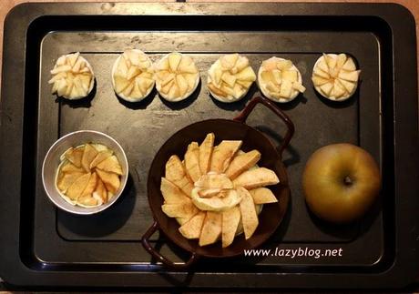 Tarta de manzana en miniatura