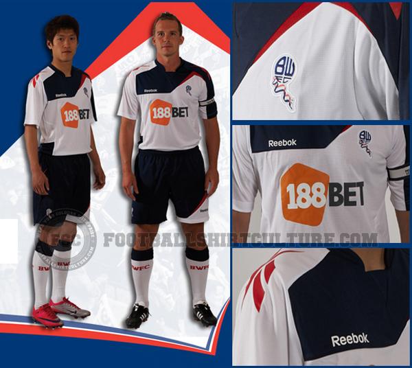Nueva camiseta Reebok del Bolton Wanderers; temporada 2011-2012