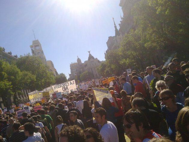 Democracia Real Ya por las calles de Madrid