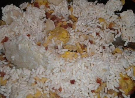 Arroz chaufan de cecina y pollo