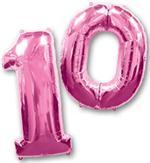 Pink Number 10 Jumbo Balloon