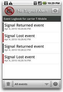 Aplicacion de  Android te avisa cuando no tienes señal