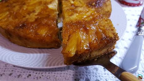 Tarta invertida de piña y chocolate Tarta invertida de piña y chocolate