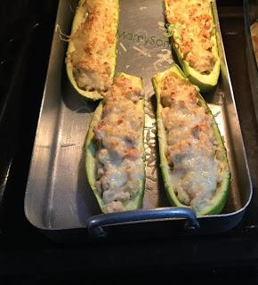 CALABACINES RELLENOS DE POLLO Y QUESO