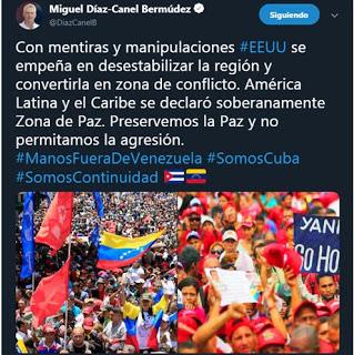 Díaz-Canel: EE.UU. miente para desestabilizar a América Latina