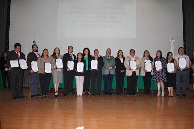 ENTREGAN TÍTULOS Y CERTIFICADOS DE MAESTRÍA EN SEGURIDAD E HIGIENE OCUPACIONAL