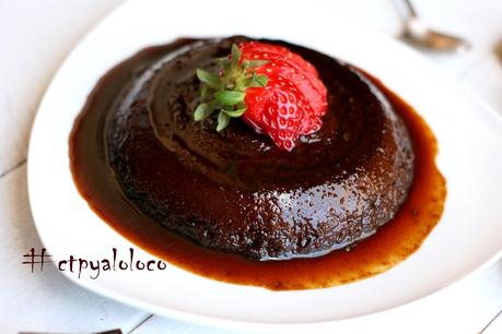 Flan de chocolate sin lactosa