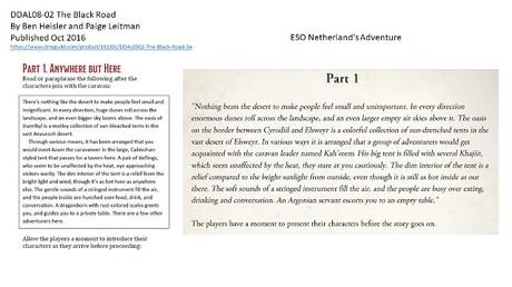 Plagio de un aventura de D&D 5ª ed para promocionar un crossover D&D-Elder Scrolls