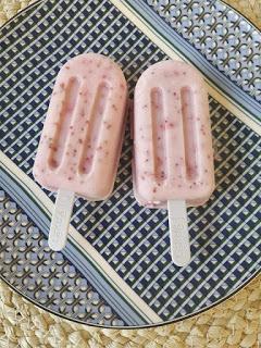 Helado de coco y fresa - Sin leche & Sin Huevo