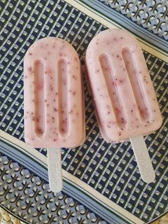 Helado de coco y fresa - Sin leche & Sin Huevo