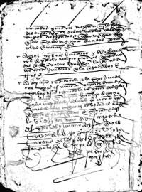 Memorial y poder concedido por Diego Colon, donde firma como testigo, Diego de Sotomayor.