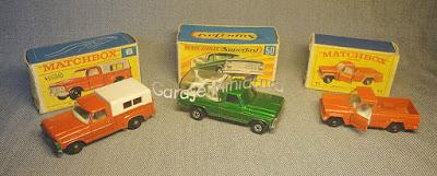 Tres camionetas de Matchbox Tres camionetas de Matchbox