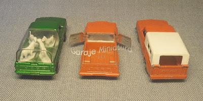 Tres camionetas de Matchbox