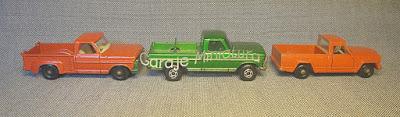 Tres camionetas de Matchbox