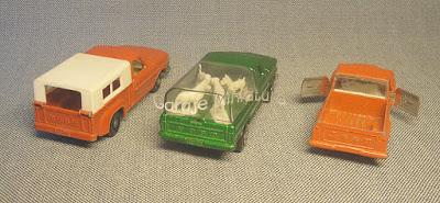 Tres camionetas de Matchbox