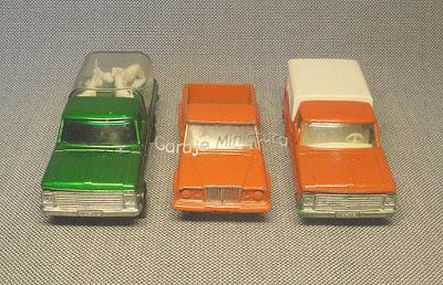 Tres camionetas de Matchbox
