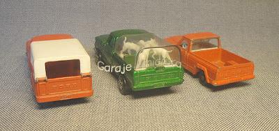 Tres camionetas de Matchbox