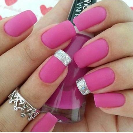 decoracion de uñas rosadas largas