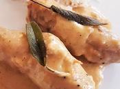 Rollitos ternera, ciruelas gorgonzola.