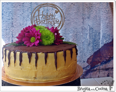 Tarta chocolate y mango - 10 años de Brujita en la Cocina