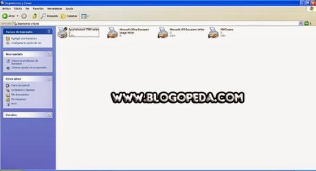 Impresoras instaladas en un ordenador impresora en red