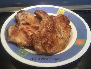 Chuletas de cerdo en papillote