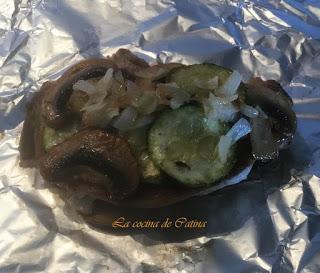 Chuletas de cerdo en papillote