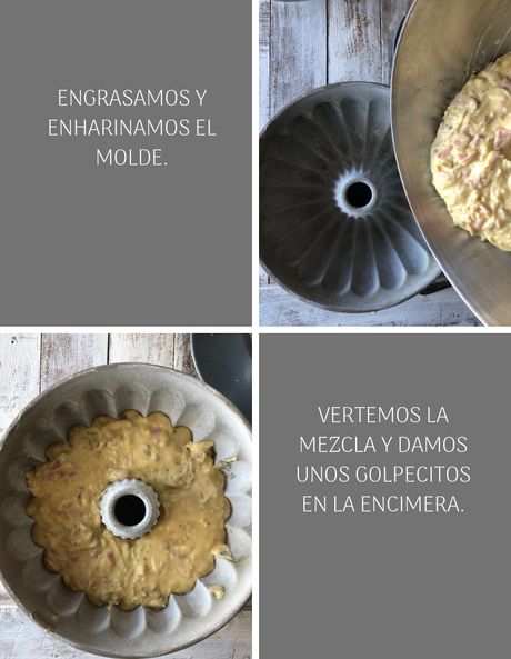 Green olive, Ham & Cheese Bundt Cake #BundtBakers {Bundt Cake salado}