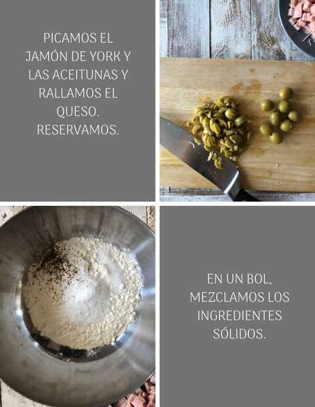 Green olive, Ham & Cheese Bundt Cake #BundtBakers {Bundt Cake salado}