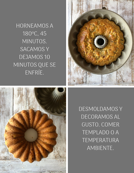 Green olive, Ham & Cheese Bundt Cake #BundtBakers {Bundt Cake salado}