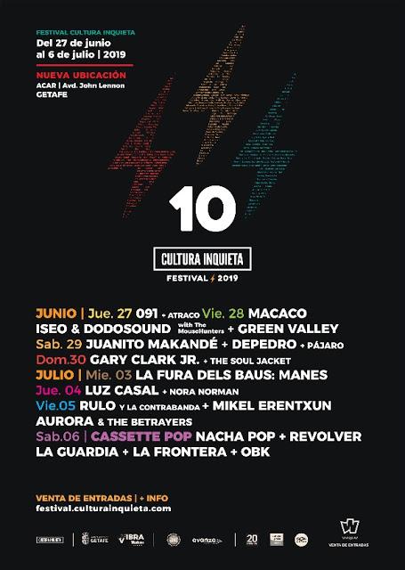 [Noticia] Cartel de la décima edición del Festival Cultura Inquieta