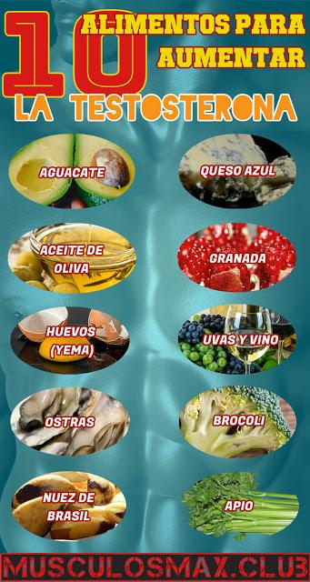 Top 10 Alimentos para aumentar la Testosterona