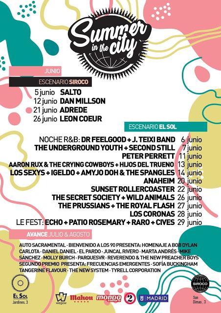 Summer in the City llenará de música el verano madrileño en El Sol y Siroco