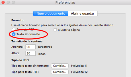 Archivo txt en Mac