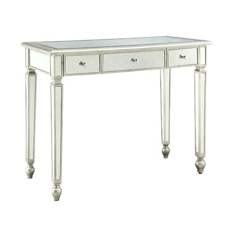 coaster 3 drawer mirror console table in antique silver 950014 antique console tables antique console table ebay uk