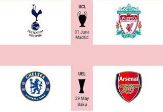 Los clubes ingleses dominan las finales europeas: football's coming home