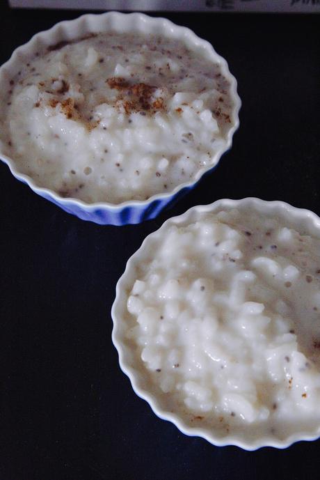 ARROZ CON LECHE Y CHIA  SIN AZÚCAR