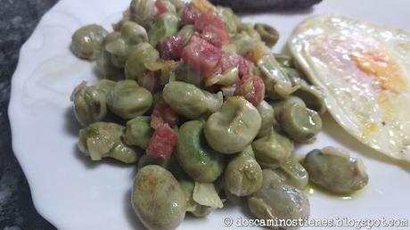 (Receta) Habas fritas con jamón