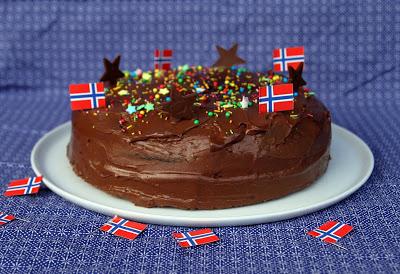 Tropisk aroma, tarta noruega de chocolate