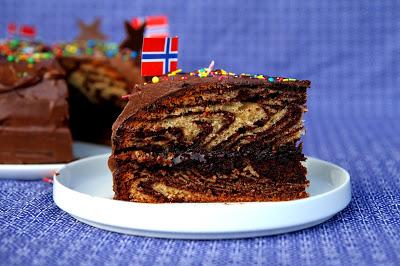 Tropisk aroma, tarta noruega de chocolate
