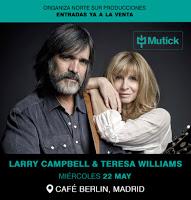 Larry Campbell & Teresa Williams en el Café Berlín Concierto de Larry Campbell & Teresa Williams en el Café Berlín