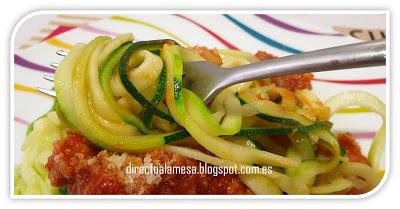 Zoodles a la boloñesa