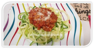 Zoodles a la boloñesa